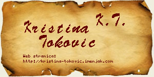Kristina Toković vizit kartica